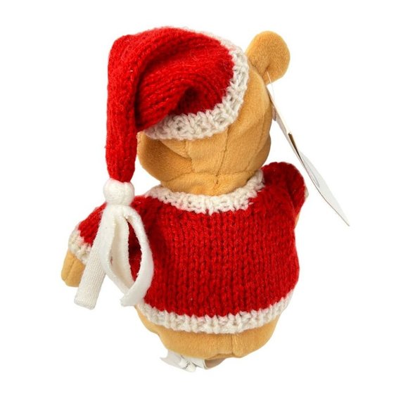 Disney Winnie the Pooh Winter Sweater Mini Bean Bag 8" Plush 1999 With Tags - Picture 3 of 6